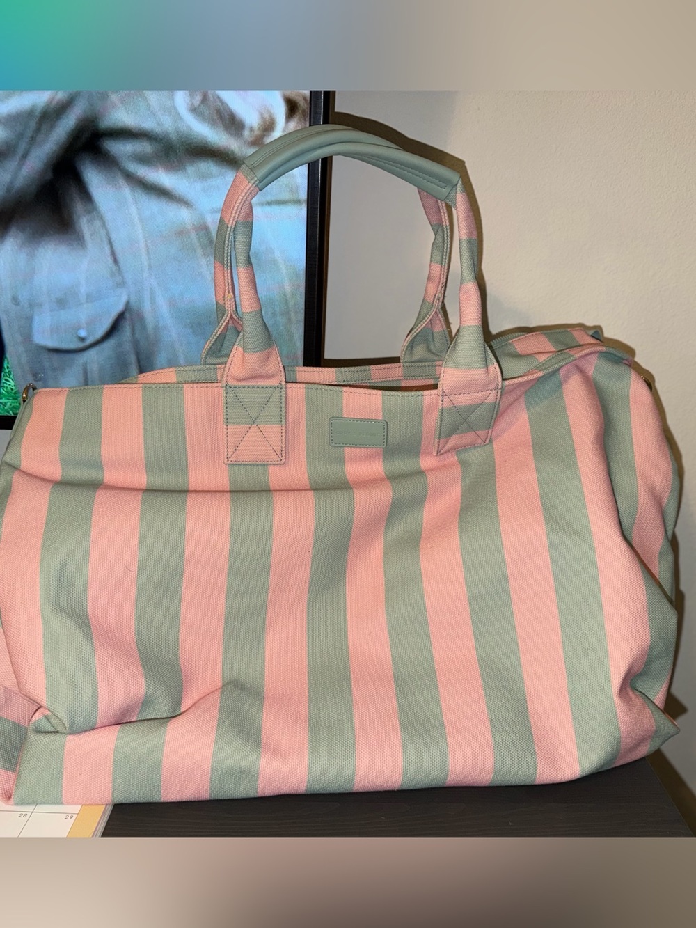 Poppy & Peonies Watermelon Stripe